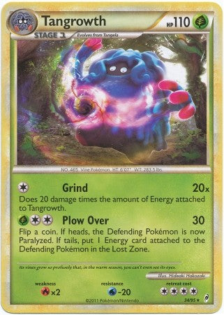 Pokemon Call Of Legends Tangrowth 34/95 Rare Card