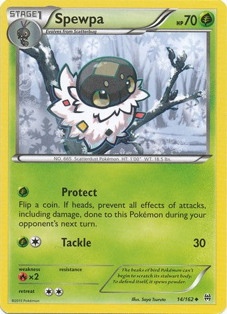Spewpa 14/162 Uncommon - Pokemon XY Break Through Card