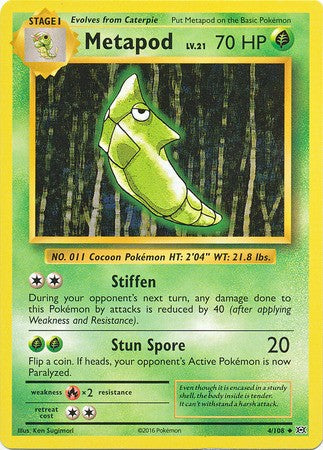 Metapod 4/108 Uncommon - Pokemon XY Evolutions Single Card
