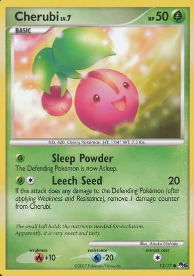 Pokemon POP Series 6 Promo Card Cherubi 13/17 Common