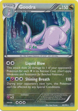 Goodra 60/98 HOLO RARE - Pokemon XY Ancient Origins Card