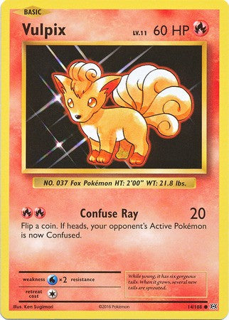 Vulpix 14/108 Common - Pokemon XY Evolutions Single Card