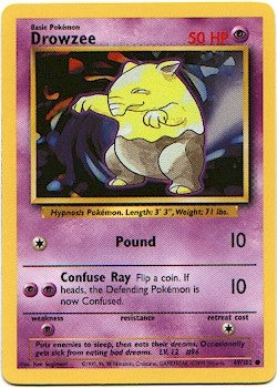 Pokemon Basic Common Card - Drowzee 49/102