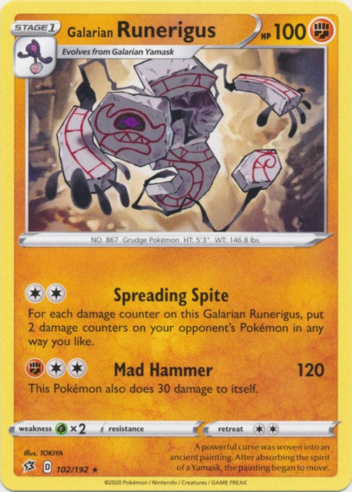 Galarian Runerigus - 102/192 Pokemon » SWSH Rebel Clash Rare