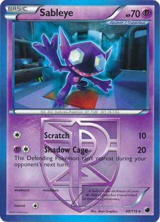Sableye 49/116 - Pokemon Plasma Freeze Rare Card