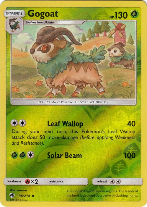 Gogoat - 36/214 (Reverse Foil) Pokemon » SM Lost Thunder Uncommon