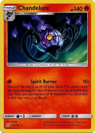 Chandelure - 30/236 - Holo Rare Sun & Moon: Unified Minds