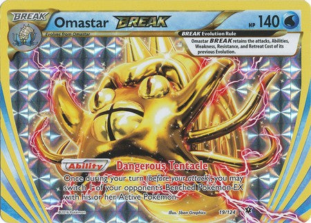 Omastar Break 19/124 Break Rare - Pokemon XY Fates Collide Card