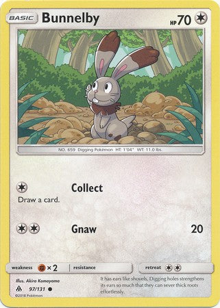 Bunnelby 97/131 Common - Pokemon Sun & Moon Forbidden Light Card