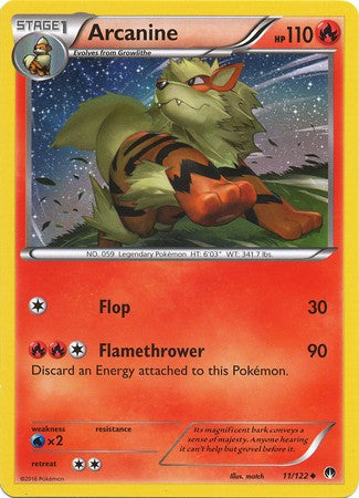 Arcanine 11/122 Uncommon - Pokemon XY Breakpoint Card