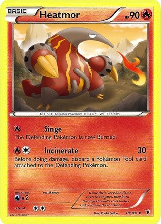 Pokemon Noble Victories Uncommon Card - Heatmor 18/101