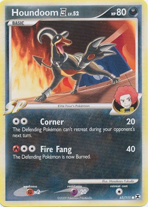 Pokemon Platinum Rising Rivals Single Card Common Houndoom E4 65/111