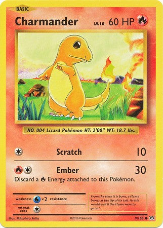 Charmander 9/108 Common - Pokemon XY Evolutions Single Card