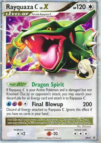 Pokemon Diamond & Pearl Ultra Rare Promo Card - Rayquaza C LV. X DP47