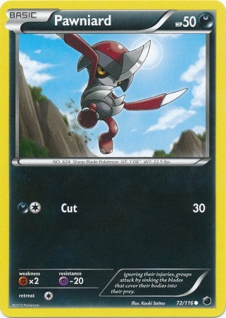 Pawniard 72/116 - Pokemon Plasma Freeze Common Card