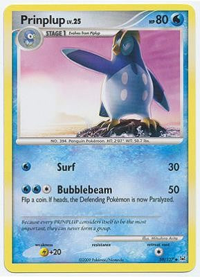 Pokemon Platinum Edition Uncommon Card - Prinplup 59/127