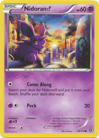 Nidoran 43/114 Common - Pokemon XY Steam Siege Card