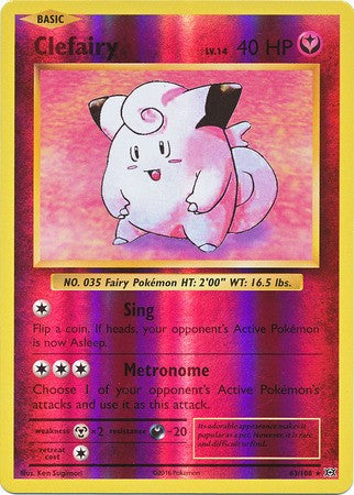 Clefairy 63/108 - Reverse Pokemon XY Evolutions Single Card