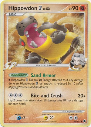 Pokemon Platinum Rising Rivals Single Card Uncommon Hippowdon E4 42/111
