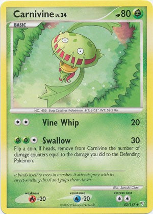 Pokemon Supreme Victors Uncommon Card - Carnivine 53/147