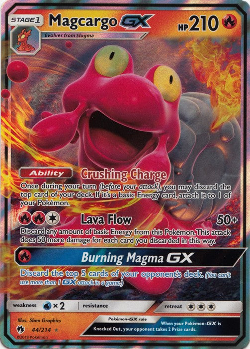 Magcargo GX - 44/214 - Sun & Moon: Lost Thunder Ultra Rare