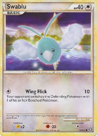 Pokemon Card HS Triumphant Swablu Common 78/102