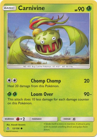 Carnivine 12/156 Common - Pokemon Ultra Prism