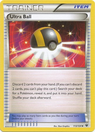Ultra Ball 113/124 Uncommon - Pokemon XY Fates Collide Card