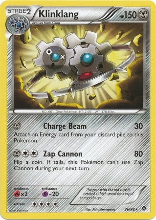 Pokemon Emerging Powers Rare Card - Klinklang 76/98