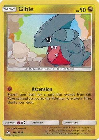 Gible 96/156 Common - Pokemon Ultra Prism