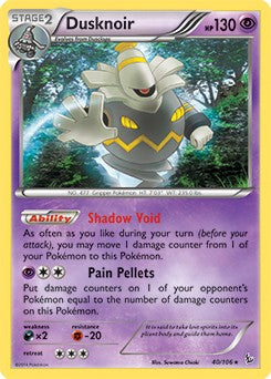 Dusknoir 40/106 - Pokemon XY Flashfire Holo Rare Card