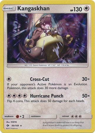 Kangaskhan 99/149 Holo Rare - Pokemon Sun & Moon Base Set Single Card