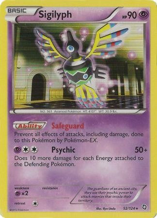 Sigilyph 52/124 - Pokemon Dragons Exalted Holo Rare Card