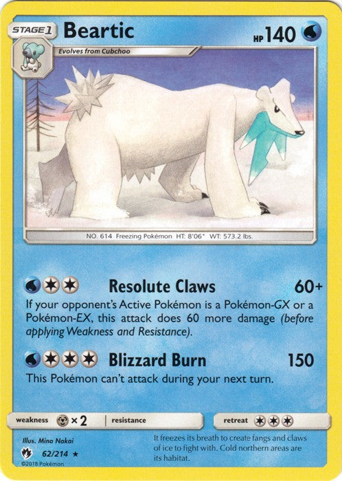 Beartic - 62/214 Pokemon » SM Lost Thunder Rare