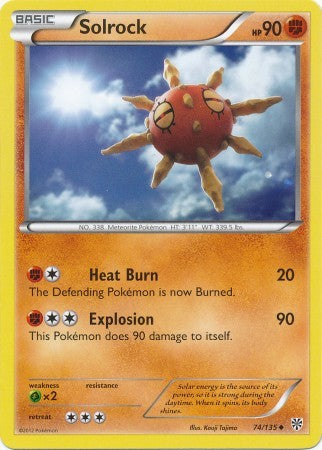Solrock 74/135 - Pokemon Plasma Storm Uncommon Card