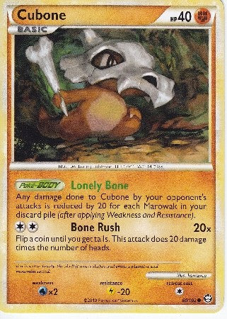 Pokemon Card HS Triumphant Cubone Common 60/102