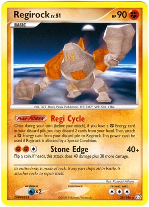 Pokemon Legends Awakened Rare Card - Regirock 38/146