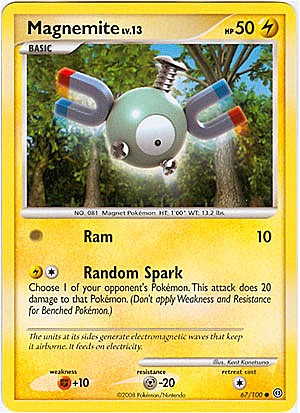 Pokemon Diamond and Pearl Stormfront Card - Magnemite (C)