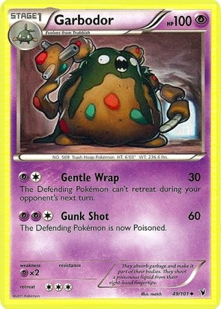 Pokemon Noble Victories Uncommon Card - Garbodor 49/101