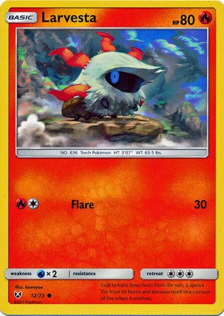 Larvesta - 12/73 - Common Sun & Moon: Shining Legends