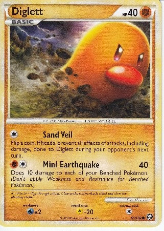 Pokemon Card HS Triumphant Diglet Common 61/102