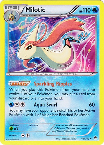 Milotic 44/160 - Holo Rare Pokemon XY Primal Clash Card