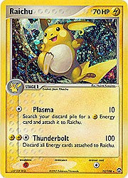 Pokemon EX Power Keepers Holo Rare Card - Raichu 12/108