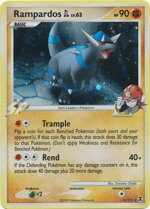 Pokemon Platinum Rising Rivals Single Card Holofoil Rare Rampardos GL 11/111