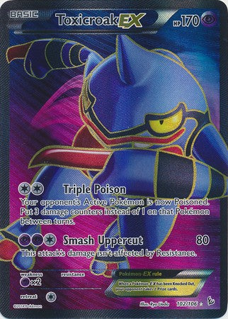 Toxicroak EX 102/106 - Pokemon XY Flashfire Full Art Ultra Rare Card