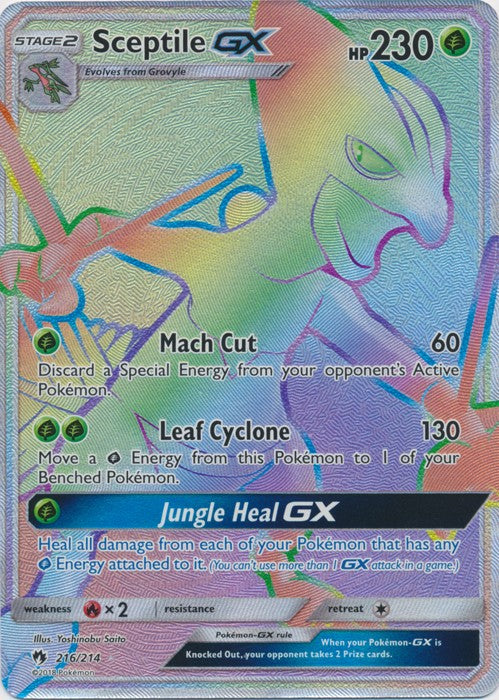 Sceptile GX - 216/214 - Sun & Moon: Lost Thunder Hyper Rare