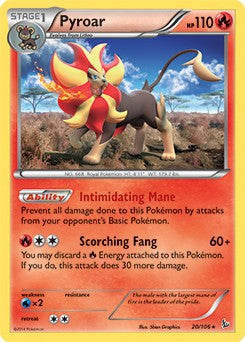 Pyroar 20/106 - Pokemon XY Flashfire Holo Rare Card