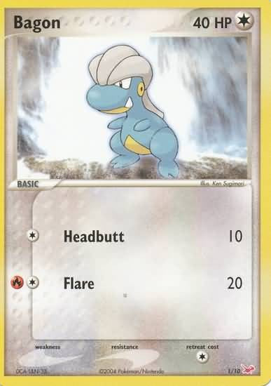Pokemon Bagon 1/10 Common Promo Single Card