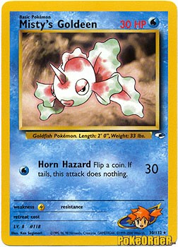 Pokemon Gym Heroes Rare Card - Misty's Goldeen 30/132