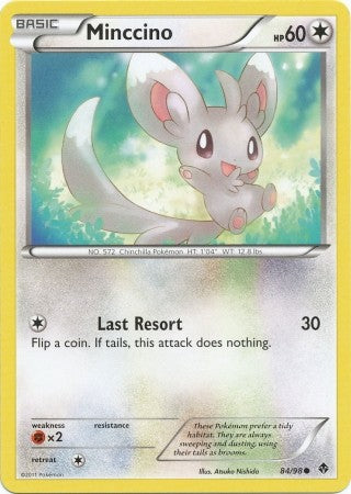 Pokemon Emerging Powers Common Card - Minccino 84/98